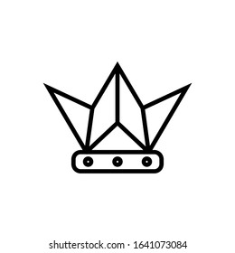 crown line art vector icon - ui icon vector
