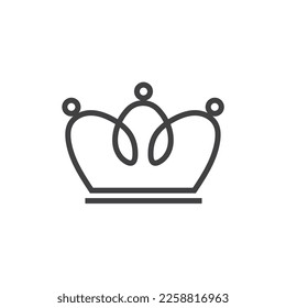 crown line element icon vector concept design template web