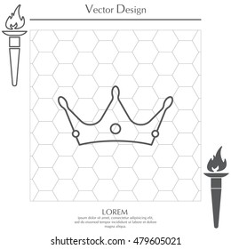 Crown line icon