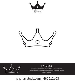 Crown line icon