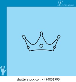 Crown line icon