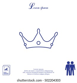 Crown line icon