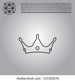 Crown line icon