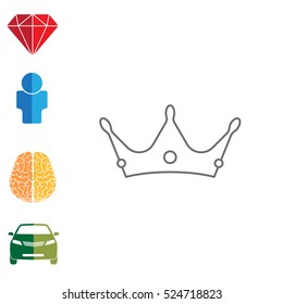 Crown line icon