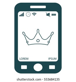 Crown line icon