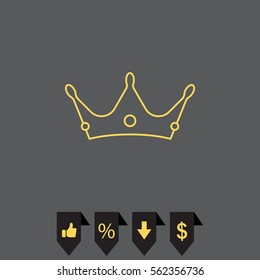 Crown line icon