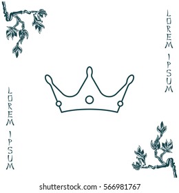 Crown line icon