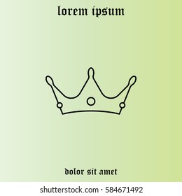 Crown line icon