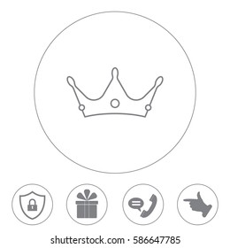 Crown line icon