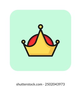 Crown line icon. Authority, emperor, royal. Jewelry concept. Vector illustration can be used for topics like monarchy, nobility, coronation