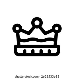 crown line icon. Clean and minimalist vector icon for websites, mobile apps, presentations, and logos. Fully scalable and customizable for any project.