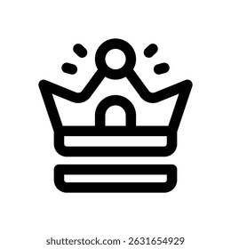 crown line icon. Clean and minimalist vector icon for websites, mobile apps, presentations, and logos. Fully scalable and customizable for any project.