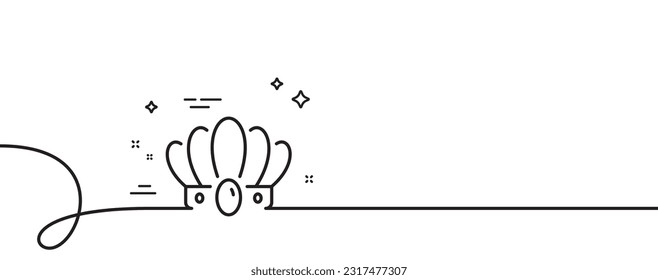 Symbol der Kronenlinie. Kontinuierlich eine Linie mit curl. König oder Königin Corona Schild. Königliches Monarchiesymbol. Kronen Sie ein einzelnes Rahmenband. Loop-Kurve Muster. Vektorgrafik