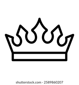 Crown Line Icon Design For Personal And Commercial Use