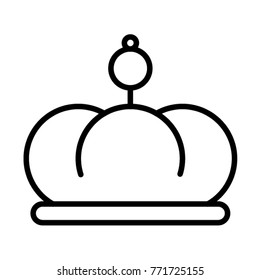 Crown Line Icon Illustration.