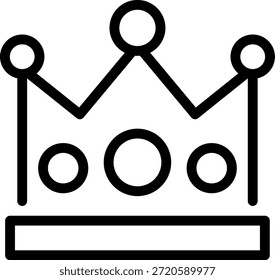 crown line icon illustration vector