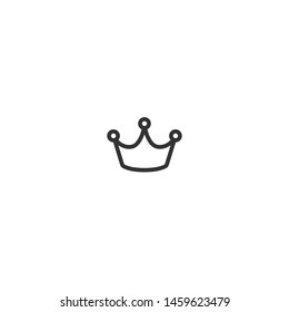 Crown line icon isolated on white. Royal, luxury, vip, first class sign. Winner award. Monarchy, authority, power symbol.  Vector simple illustration. 