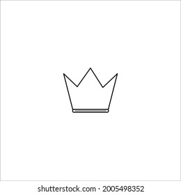 Icono De La Línea De La Corona Aislado En Fondo Blanco
