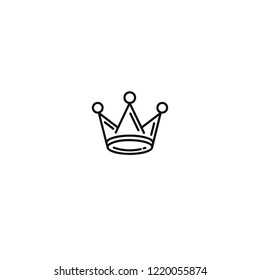 Crown line icon. Linear style pictogram isolated on white background. Vector illustration.