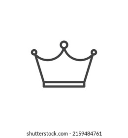 Crown line icon. linear style sign for mobile concept and web design. Crown outline vector icon. Rich, VIP Symbol, logo illustration. Vector graphics