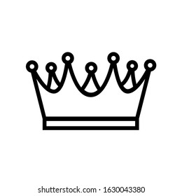 Crown line icon, logo isolated on white background