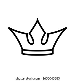 Crown line icon, logo isolated on white background