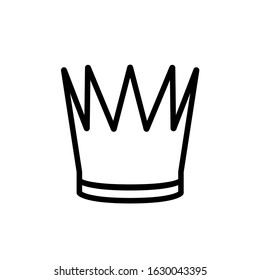 Crown line icon, logo isolated on white background