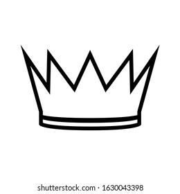 Crown line icon, logo isolated on white background