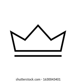 Crown line icon, logo isolated on white background