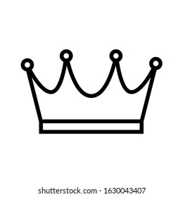 Crown line icon, logo isolated on white background