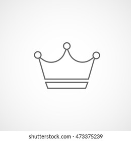Crown Line Icon On White Background
