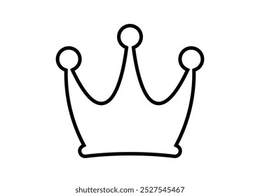 crown line icon, crown outline silhouette, crown simple shape