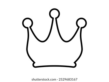 crown line icon, crown outline silhouette, crown simple shape