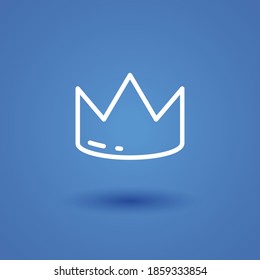 crown line icon, outline vector illustration.