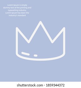 crown line icon, outline vector illustration.