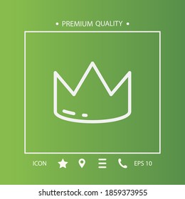 Kronzeilensymbol, Vektorgrafik umrissen.