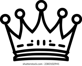 Crown line icon, outline vector sign, linear style pictogram isolated, symbol, vector, art