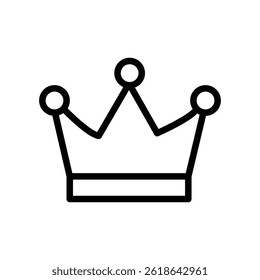 ícone de linha de coroa ícone de linha de rainha vetor no fundo branco.