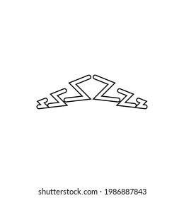 Crown line icon. Simple style luxury company poster background symbol. Logo design element. T-shirt printing. Vector for sticker.
