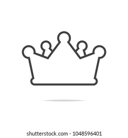 Crown line icon vector