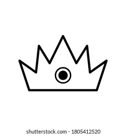 Crown line icon vector design template