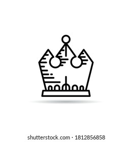 crown line icon vector illustration