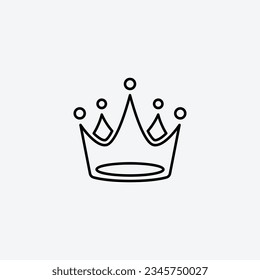 Crown line icon vector illustration