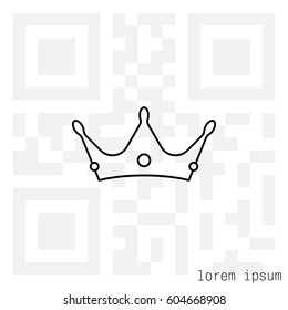 Crown line icon. vector illustration