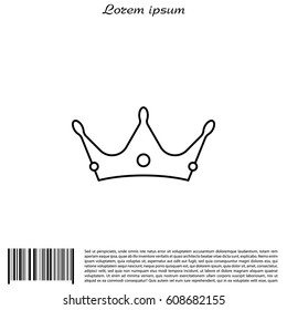 Crown line icon. vector illustration