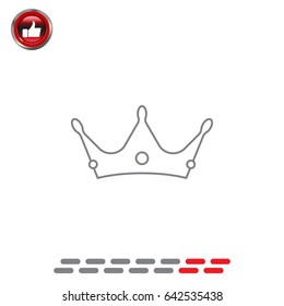 Crown line icon. vector illustration