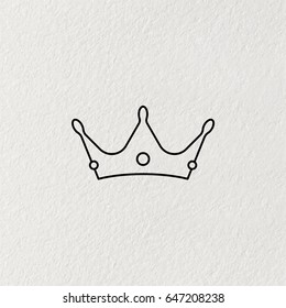 Crown line icon. vector illustration