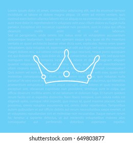 Crown line icon. vector illustration