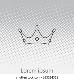 Crown line icon. vector illustration