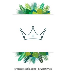Crown line icon. vector illustration